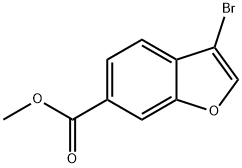 3-溴苯并呋喃-6-羧酸甲酯 结构式