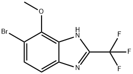 5-Bromo-4-methoxy-2-(trifluoromethyl)-1H-benzimidazole 结构式
