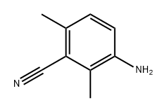3-氨基-2,6-二甲基苄腈 结构式