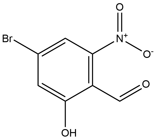 4-Bromo-2-hydroxy-6-nitrobenzaldehyde 结构式