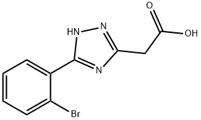 1H-1,2,4-Triazole-3-acetic acid, 5-(2-bromophenyl)- 结构式