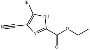 5-溴-4-氰基-1H-咪唑-2-羧酸乙酯 结构式