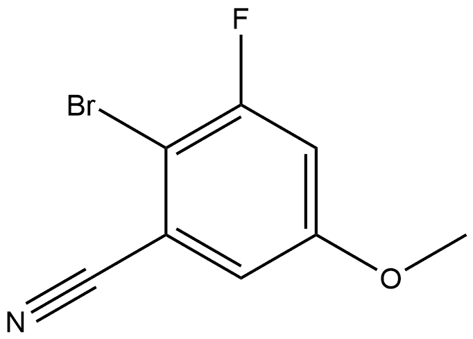 2-Bromo-3-fluoro-5-methoxybenzonitrile 结构式