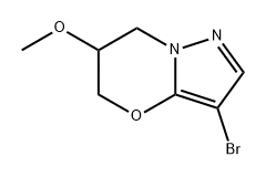 3-溴-6-甲氧基-6,7-二氢-5H-吡唑并[5,1-B][1,3]噁嗪 结构式