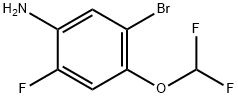 5-Bromo-4-(difluoromethoxy)-2-fluoroaniline 结构式
