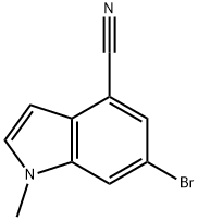 6-溴-1-甲基-1H-吲哚-4-腈 结构式