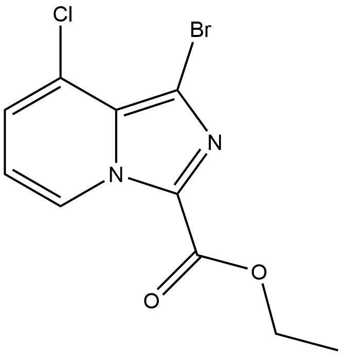 ethyl 1-bromo-8-chloroimidazo[1,5-a]pyridine-3-carboxylate 结构式