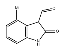 4-溴-2-氧代吲哚-3-甲醛 结构式