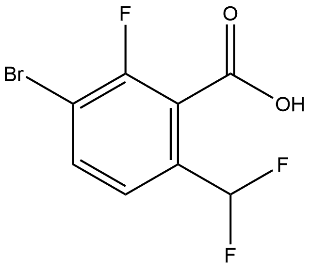3-溴-6-(二氟甲基)-2-氟苯甲酸 结构式