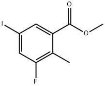 3-氟-5-碘-2-甲基苯甲酸甲酯 结构式