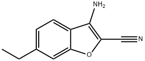 3-氨基-6-乙基苯并呋喃-2-腈 结构式