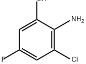 2-氨基-3-氯-5-氟苯酚 结构式