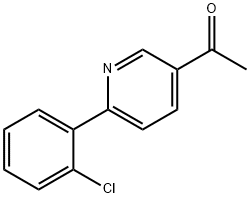 1-[6-(2-Chlorophenyl)pyridin-3-yl]ethanone 结构式