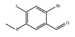 2-溴-4-碘-5-甲氧基苯甲醛 结构式