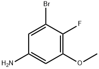 3-溴-4-氟-5-甲氧基苯胺 结构式