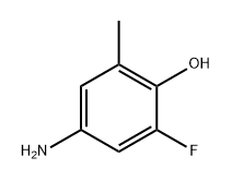 4-氨基-2-氟-6-甲基苯酚 结构式