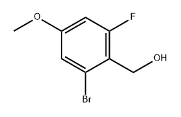 Benzenemethanol, 2-bromo-6-fluoro-4-methoxy- 结构式