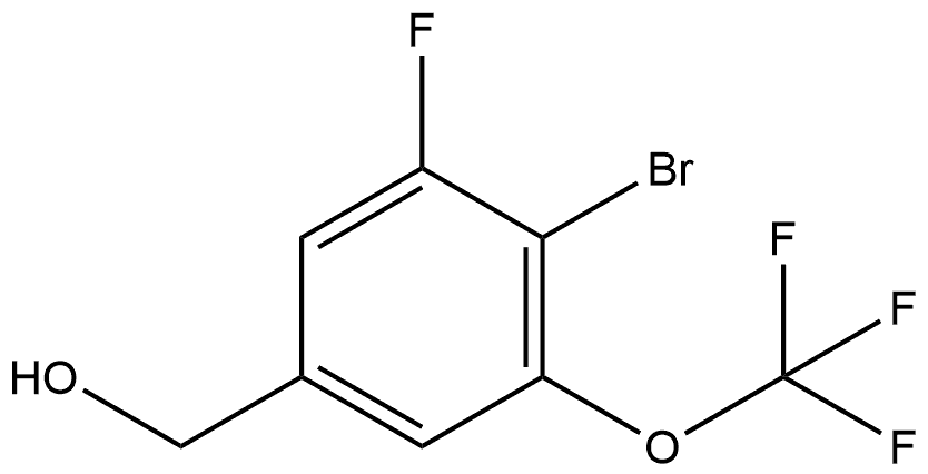 (4-溴-3-氟-5-(三氟甲氧基)苯基)甲醇 结构式