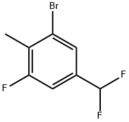 1-溴-5-(二氟甲基)-3-氟-2-甲苯 结构式