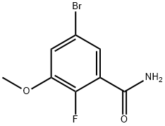 5-Bromo-2-fluoro-3-methoxybenzamide 结构式