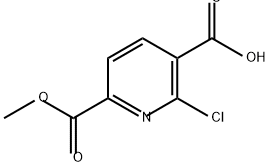 2-氯-6-(甲氧羰基)烟酸 结构式