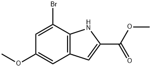 methyl 7-bromo-5-methoxy-1H-indole-2-carboxylate 结构式