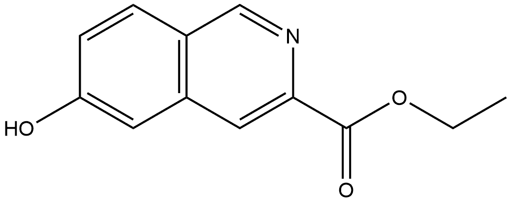 6-羟基异喹啉-3-羧酸乙酯 结构式