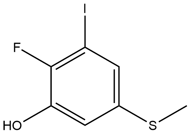 2-Fluoro-3-iodo-5-(methylthio)phenol 结构式