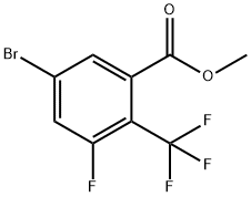 Methyl 5-bromo-3-fluoro-2-
(trifluoromethyl)benzoate 结构式