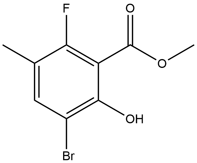 Methyl 3-bromo-6-fluoro-2-hydroxy-5-methylbenzoate 结构式