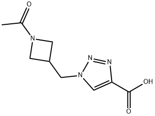 1H-1,2,3-Triazole-4-carboxylic acid, 1-[(1-acetyl-3-azetidinyl)methyl]- 结构式