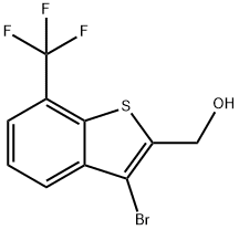 [3-Bromo-7-(trifluoromethyl)benzothiophen-2-yl]methanol 结构式