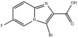 Imidazo[1,2-a]pyridine-2-carboxylic acid, 3-bromo-6-fluoro- 结构式