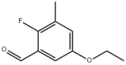 5-Ethoxy-2-fluoro-3-methylbenzaldehyde 结构式