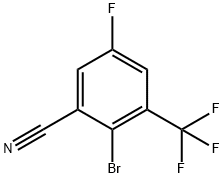 2-Bromo-5-fluoro-3-(trifluoromethyl)benzonitrile 结构式