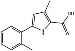 3-甲基-5-(邻甲苯基)-1H-吡咯-2-羧酸 结构式