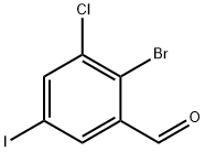 2-Bromo-3-chloro-5-iodobenzaldehyde 结构式
