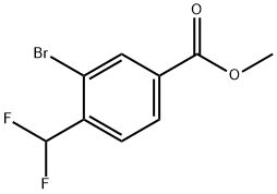 3-溴-4-(二氟甲基)苯甲酸甲酯 结构式