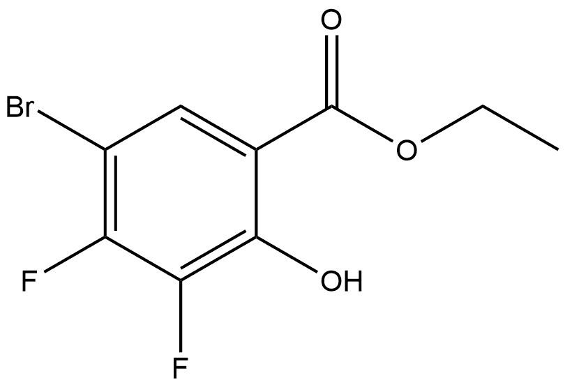 Ethyl 5-bromo-3,4-difluoro-2-hydroxybenzoate 结构式