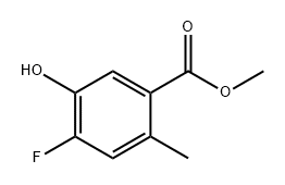 4-氟-5-羟基-2-甲基苯甲酸甲酯 结构式