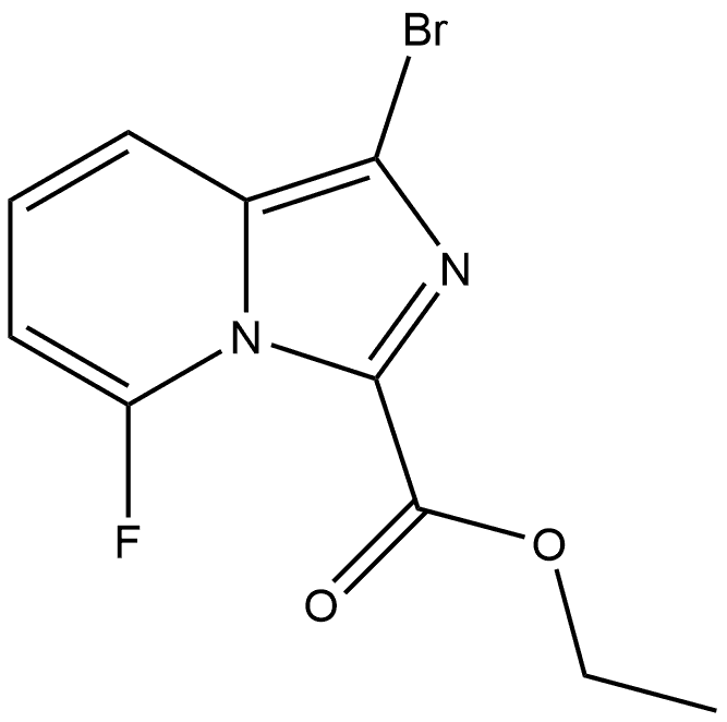 ethyl 1-bromo-5-fluoroimidazo[1,5-a]pyridine-3-carboxylate 结构式