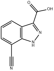 7-氰基-1H-吲唑-3-羧酸 结构式