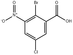 Benzoic acid, 2-bromo-5-chloro-3-nitro- 结构式