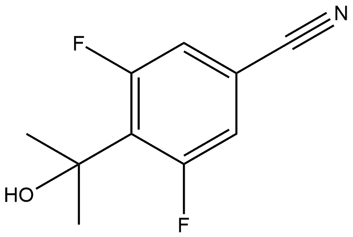 3,5-Difluoro-4-(1-hydroxy-1-methylethyl)benzonitrile 结构式