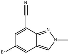 5-溴-2-甲基-2H-吲唑-7-甲腈 结构式