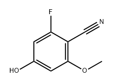 2-FLUORO-4-HYDROXY-6-METHOXYBENZONITRILE 结构式