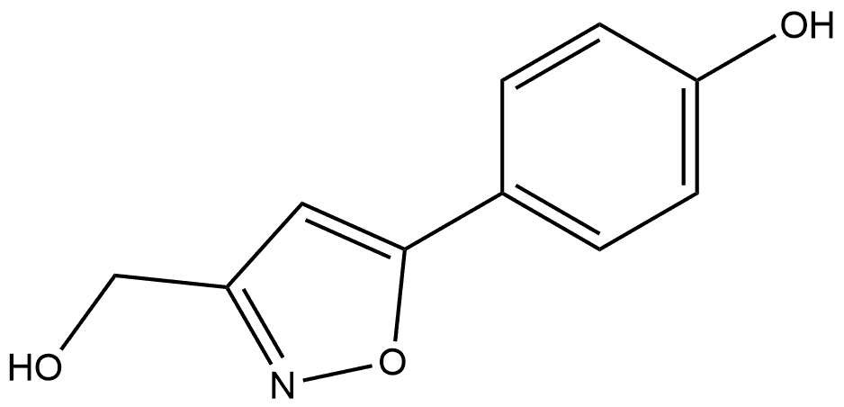 4-(3-(羟甲基)异噁唑-5-基)苯酚 结构式