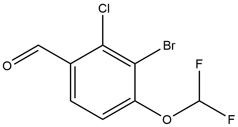 3-Bromo-2-chloro-4-(difluoromethoxy)benzaldehyde 结构式