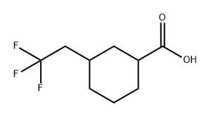 Cyclohexanecarboxylic acid, 3-(2,2,2-trifluoroethyl)- 结构式