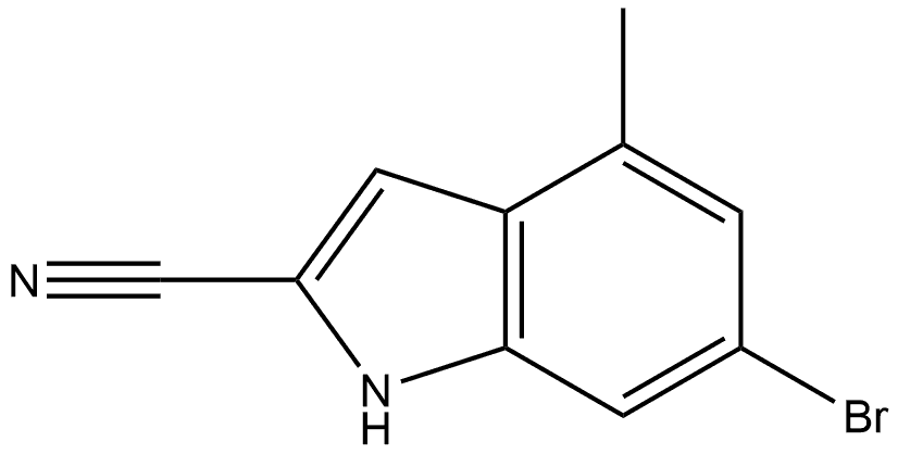 6-溴-4-甲基-1H-吲哚-2-腈 结构式